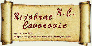 Mijobrat Čavorović vizit kartica